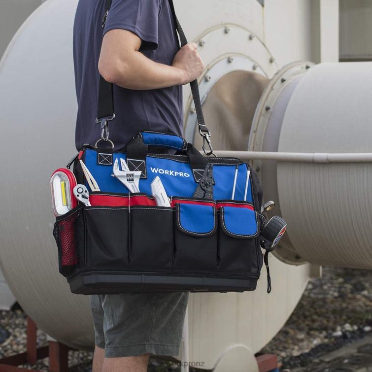 Tool Bag Closed Top Wide Slot Storage with Waterproof Base and Adjustable Shoulder Straps 8884L30 Morden WORKPRO Storage